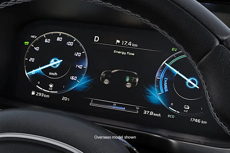 The most advanced Kia yet 12.3" Digital Supervision instrument cluster